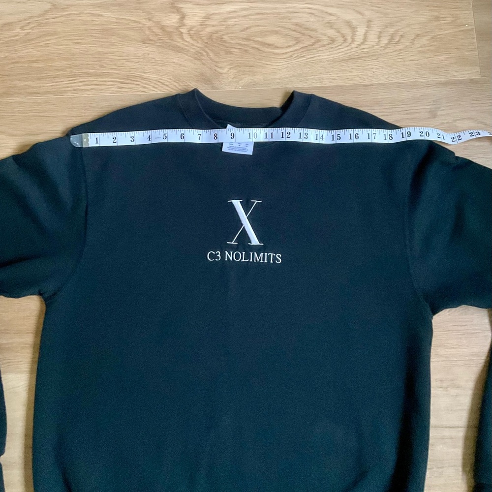 Champion Black Crewneck Men's Sweater Size M - Picture 3 of 5